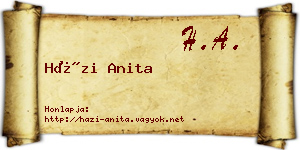 Házi Anita névjegykártya